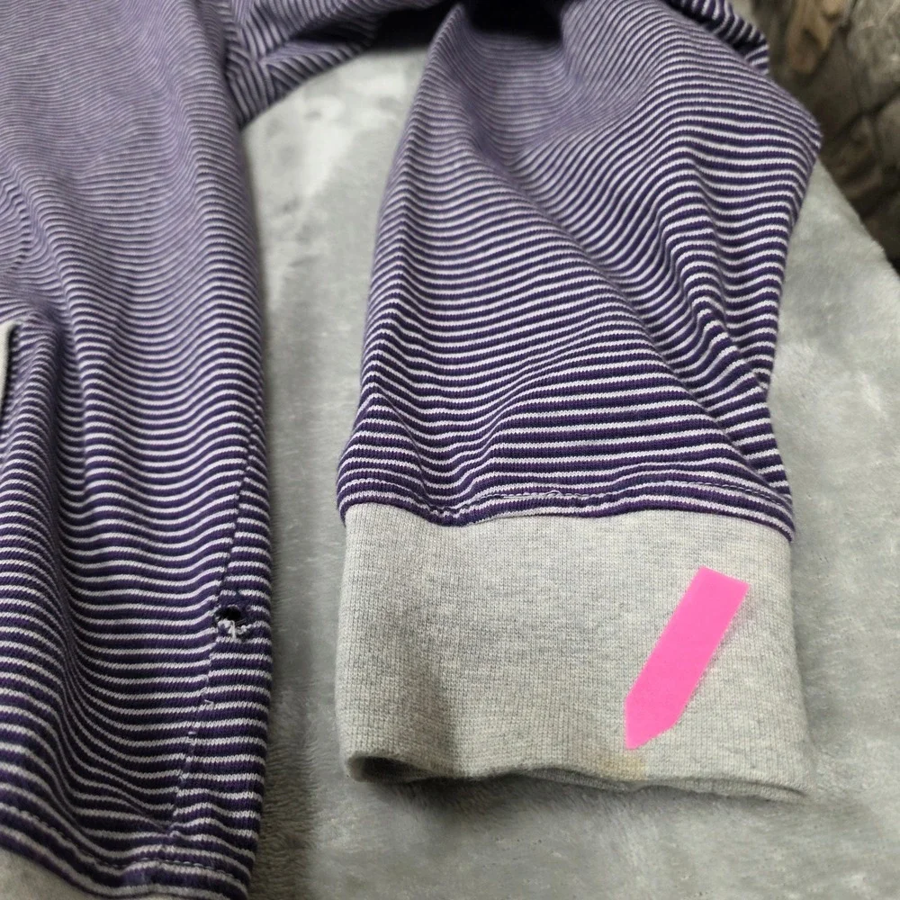 LRG‎ Lifted Research Group Striped V-Neck Cardigan 2XL Purple Gray 100% Cotton